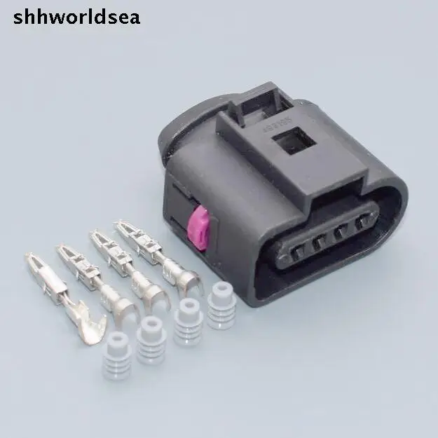 shhworldsea 5/30/100sets 1.5mm  Kit 4 Way female Connector Repair Kit For A4A6 VW NEW 1J0 973 704 1J0973704 free shipping