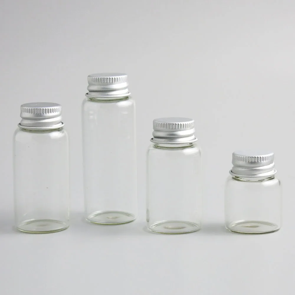 

360pcs/lot 8ml 15ml 20ml 30ml Refillable Transparent Glass Sample Laboratory Reagent Bottle Small Clear Medicine Vials