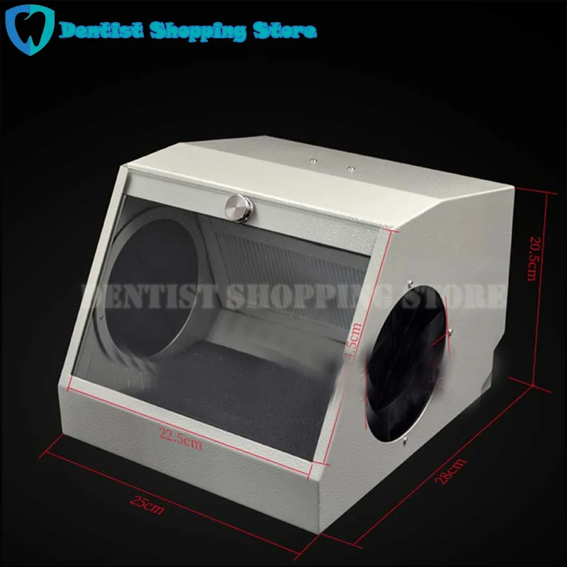 

Dental Vacuum Dust Extractor Collector With LED Light Glass Baffle Dental Lab Equipment Supply Dentist Tool Double Suction