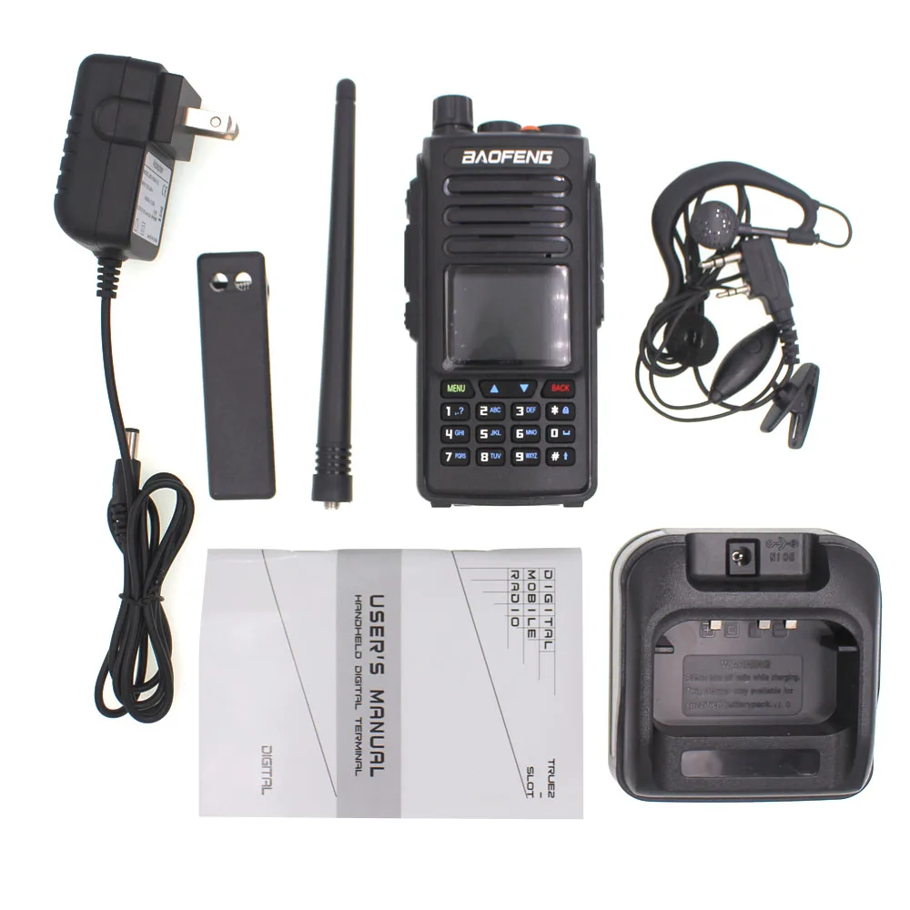 Baofeng DM 1702 DMR Walkie Talkie Tier 1+2 Dual Time Slot GPS Two Way Radio 1024 Channels Dual Band 136-174&400-470MHz Ham Radio