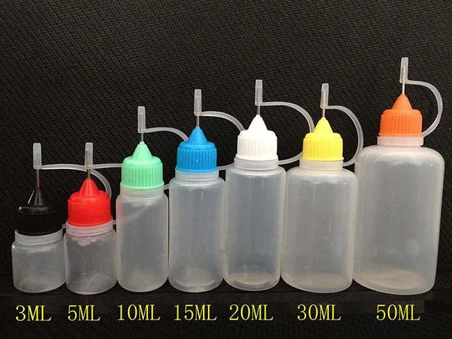 5ml PE Plastic Dropper Bottle Needle dripper tip For E juice Softer Empty Needle Dropper Bottle for Ego Electronic Cigarette