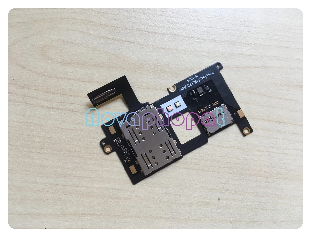 Novaphopat For Lenovo Vibe P1 P1a42 P1c58 P1c72 SIM Card Tray And Memory SD Card Holder Flex Cable Replacement Parts + Tracking