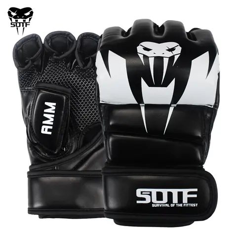 SOTF ผู้ใหญ่ MMA พิษงู Multicolor ถุงมือมวย MMA Tiger Muay Thai ถุงมือมวยไทยมวยไทยถุงมือ Sanda แผ่นกล่อง