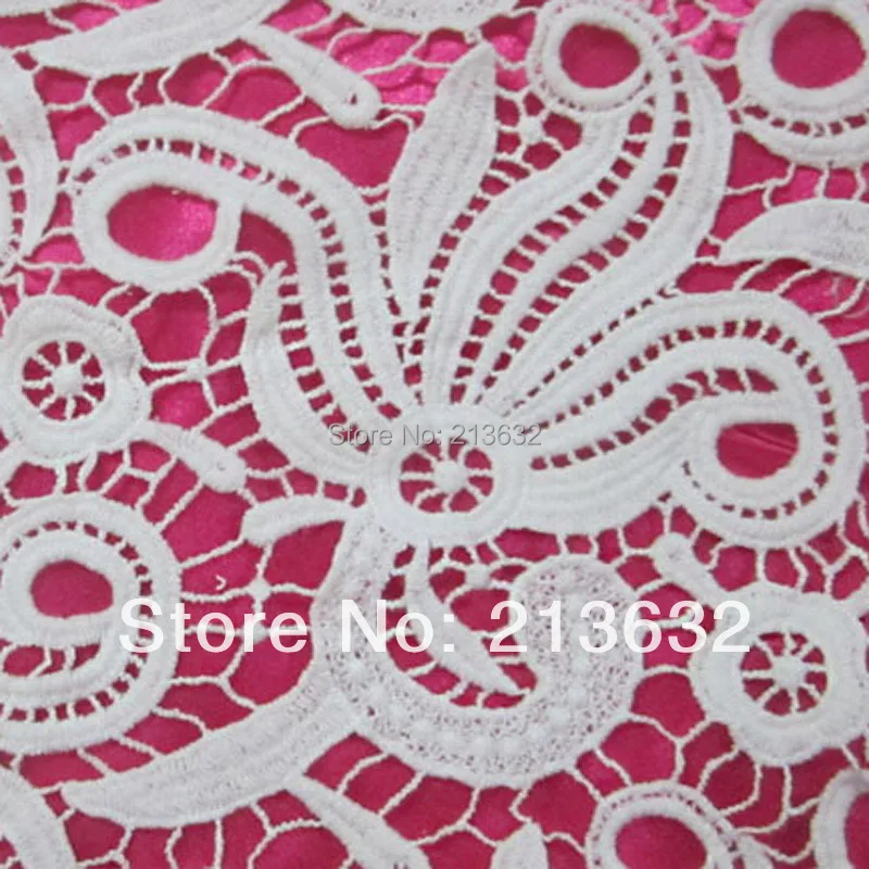 

POs16 Luxury new milk silk textiles water soluble embroidery fabric customized computerized embroidery processing Premium water