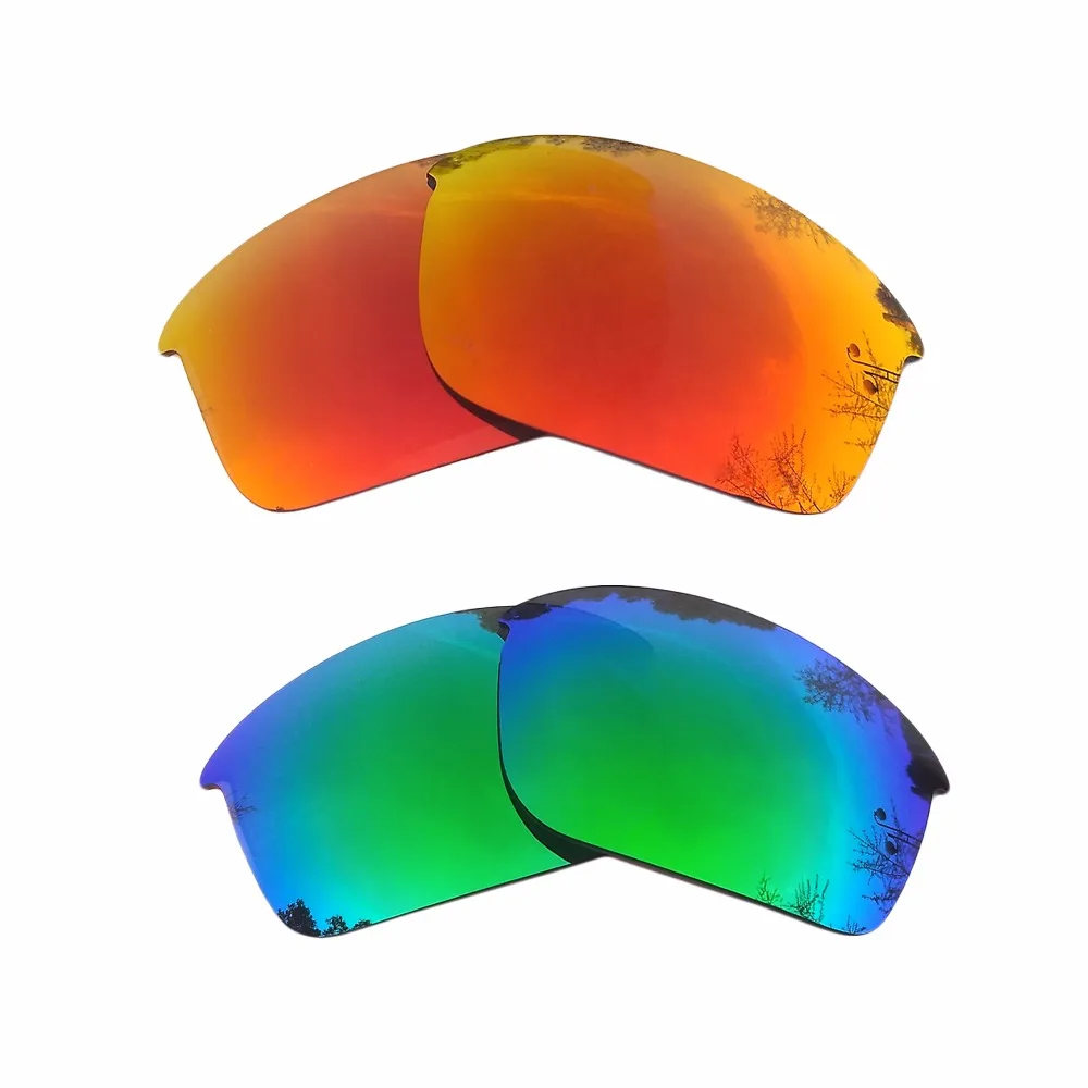 Orange Red & Green Mirrored Polarized Replacement Lenses for-Oakley Bottlecap Frame 100% UVA & UVB