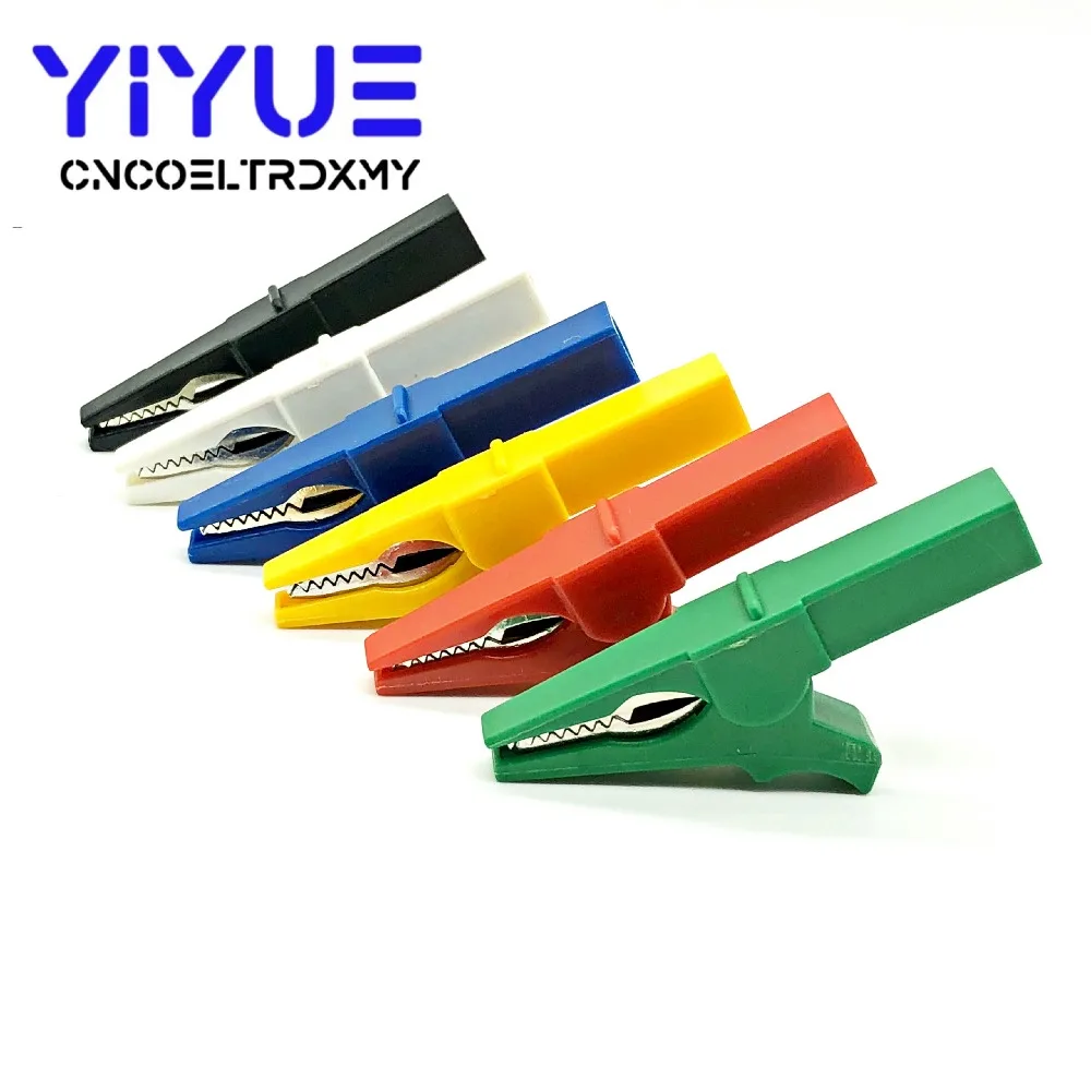 6 Colors Battery Test Clip 55MM HV Alligator Clip For Banana Plug 4mm Multimeter Pen Cable Probes Crocodile Clip