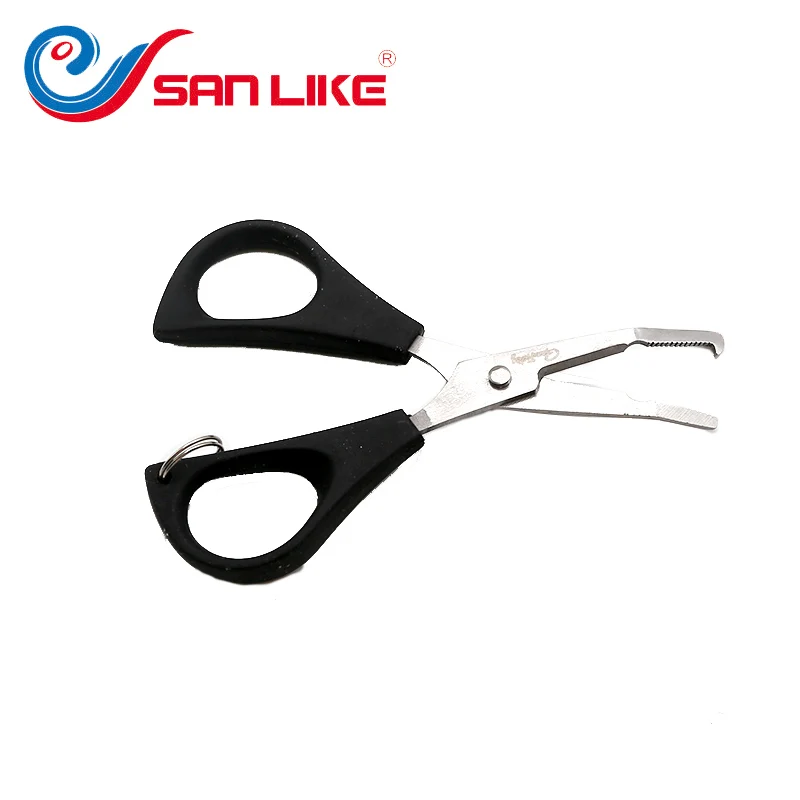 

SANLIKE Fishing Plier Hook Remover Fishing Line Cutter Scissor Carp Pesca Antiskid Multifunctional Fishing Tackle Tool