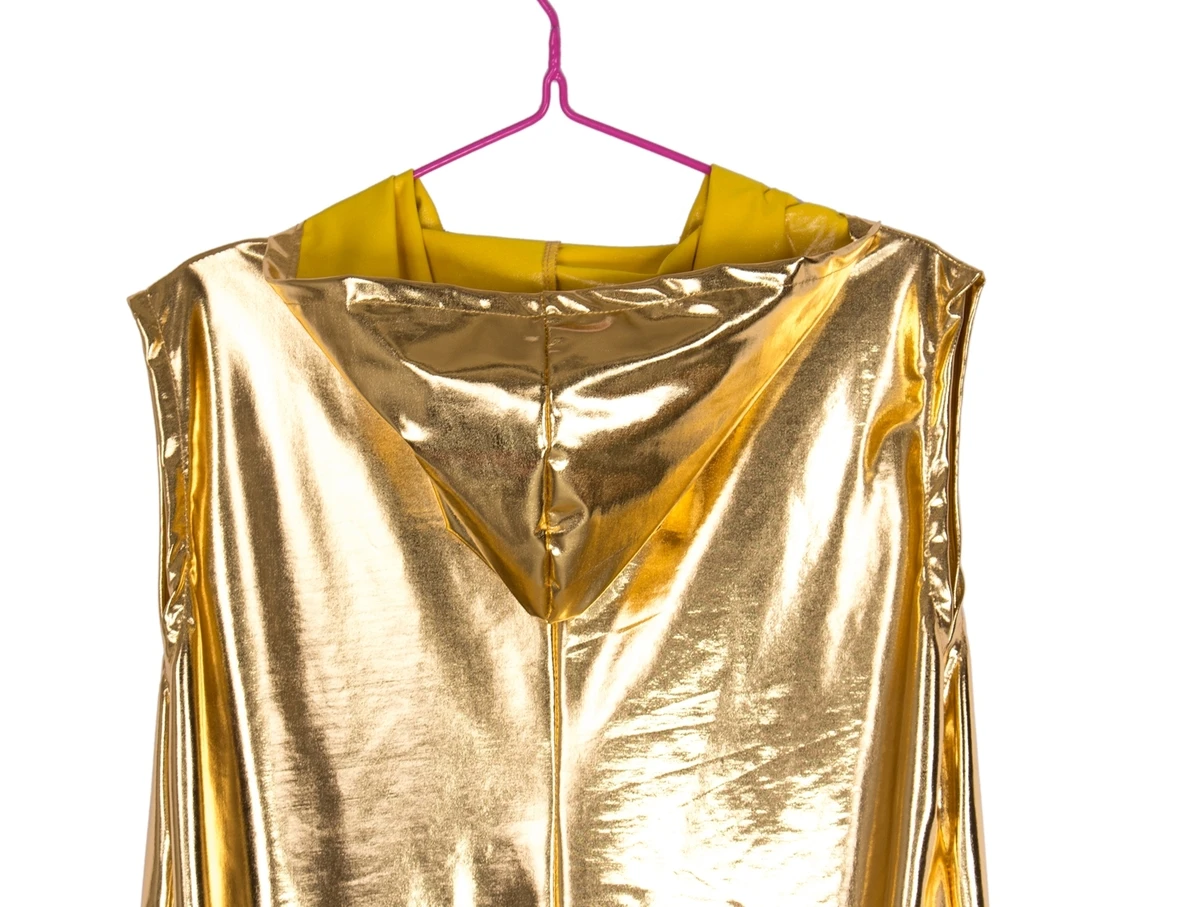 Traje de baile de Hip Hop, ropa de actuación, mono de jazz de color dorado brillante suelto europeo, pantalones de camuflaje de una pieza, nueva moda