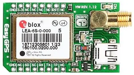 Module MIKROE-1032 BOARD GPS CLICK UART / I2C LEA-6S Development Board Winder