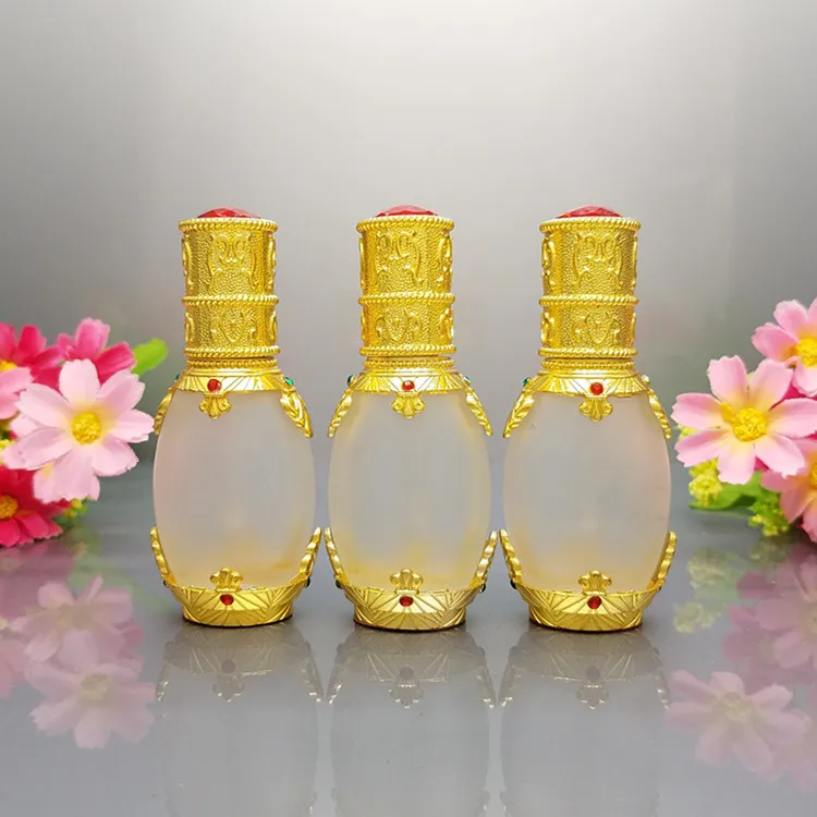 

15ml Frosted Glass Bottles w/ pipette dropper,Gold Color mini bottle cosmetic packing,perfume packaging