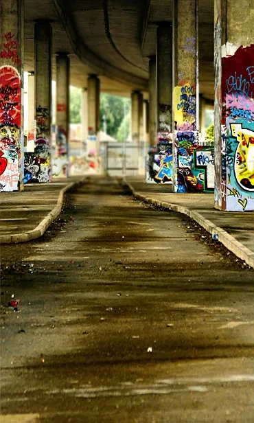 

VinylBDS Wedding Long Corridor Photo Background Street Bridge Pillars Photography Backdrops Graffiti Custom Backdrop 3417 LK