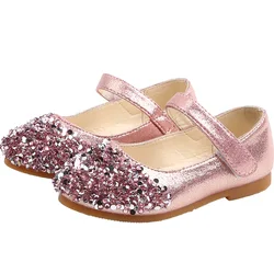 Princess Glitter Kids Leather Shoes Little Girls Dress Wedding Dancing Shose scarpe per bambini Baby 1 2 3 4 5 6 anni B03