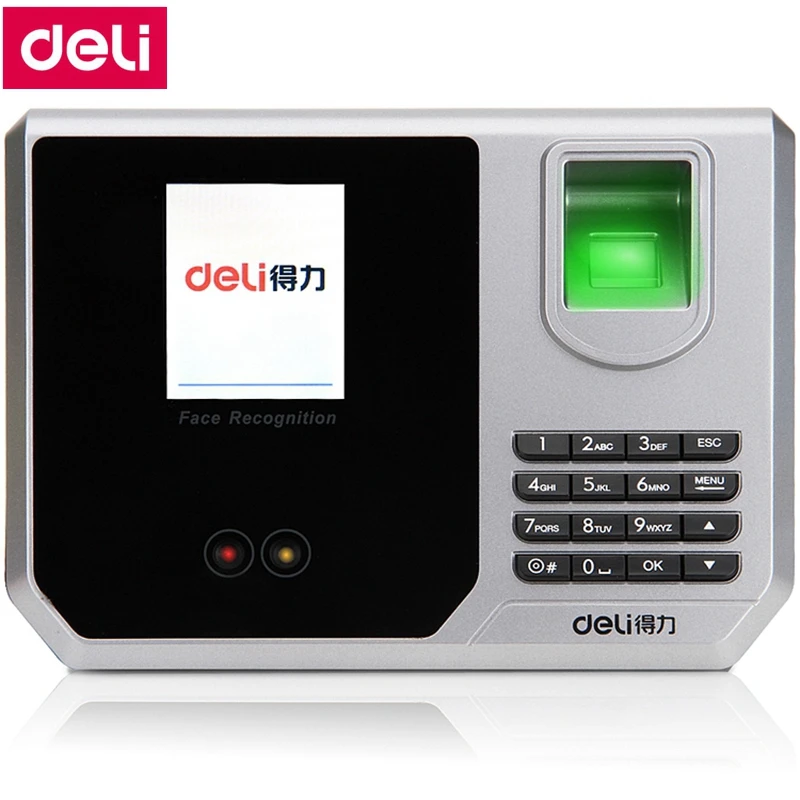 Deli 3959 Fingerprint+ Facial recognition Time recording Attendance machine Multifunctional time machine shipping free