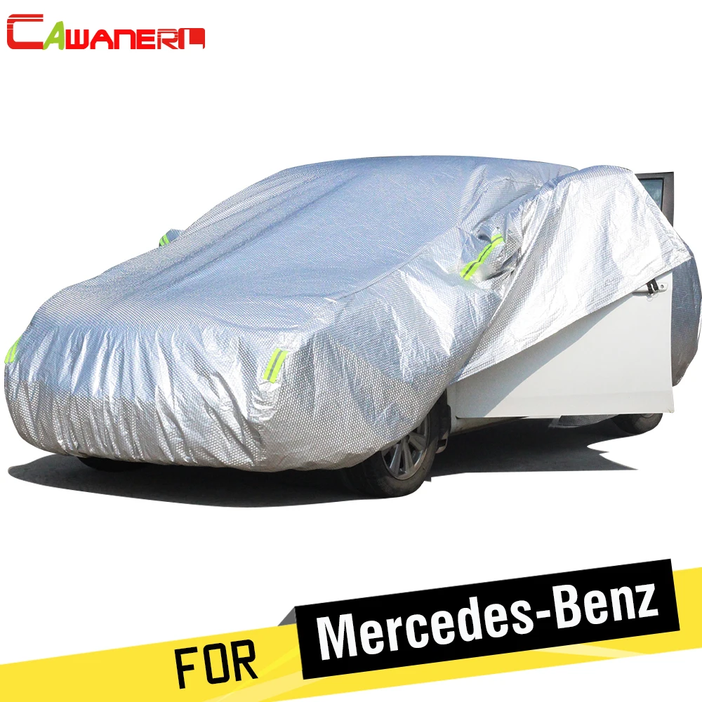 Cawanerl Waterproof Car Cover Sun Snow Rain Protection Cotton Cover For Mercedes Benz E Class C207 A207 W213 V213 S213 C238 A238