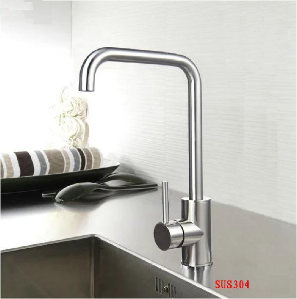 

Bathroom high quality 304 stainless steel kitchen sink hot and cold faucets