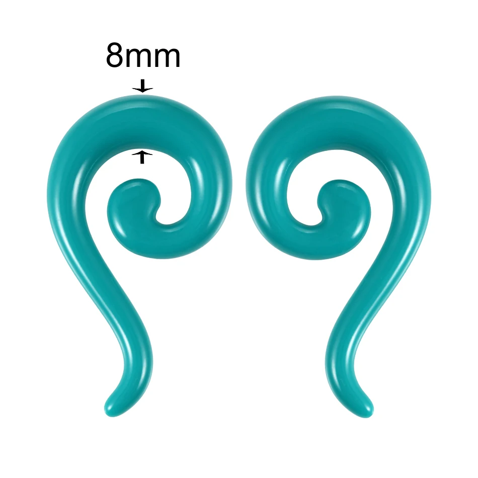 2pcs/lot Acrylic Tail Spiral Ear Taper Stretcher Piercing Tribal Swirl Ear Flesh Plug Ear Hanger Expander Piercing Body Jewelry