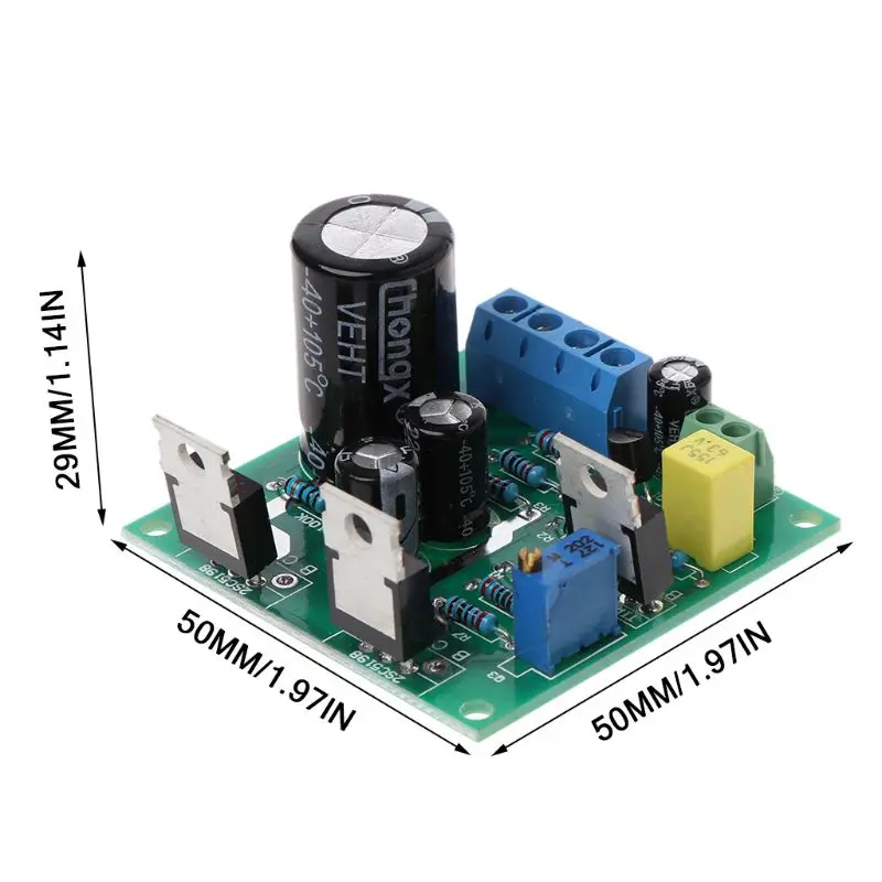 MINI 1969 TIP41C MONO Channel DC 12V ดิจิตอลเครื่องขยายเสียงประกอบ BOARD-#