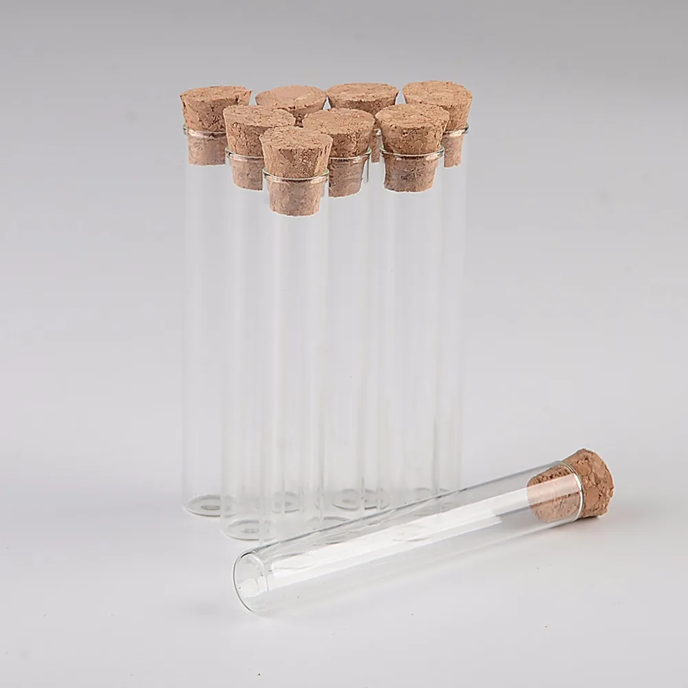 5ml 12*75mm Small Glass Test Tube Vials Jars With Corks Stopper Empty Glass Transparent Mason Jars Bottles 100pcs