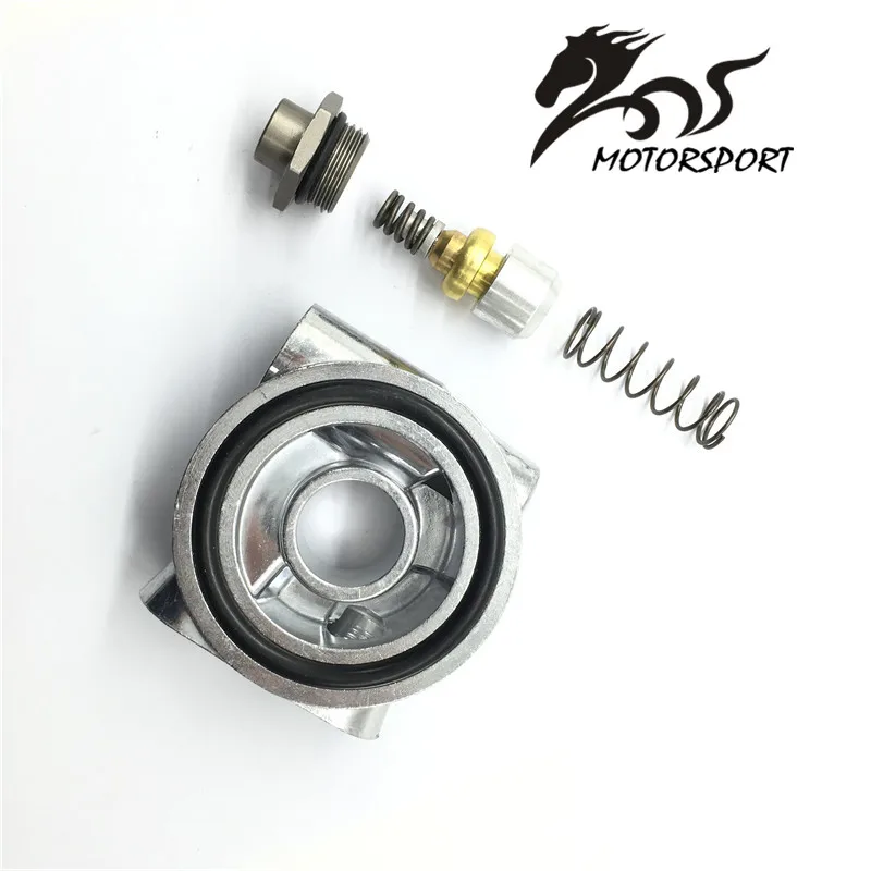 UNIVERSAL AN10 OIL COOLER ADAPTER SANDWICH TURBO WITH Thermostat And FITTING 3/4-16 UNF