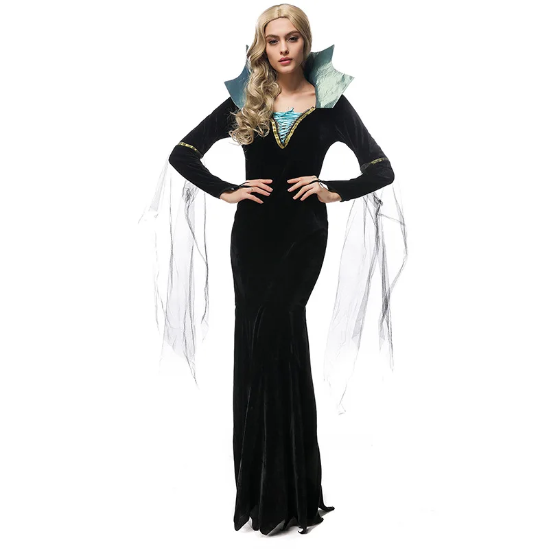 SPEDIZIONE GRATUITA Per Adulti Vestito Da Strega di Halloween Purim Costumi Del Partito Donne Sexy Male Sorcercess Costume