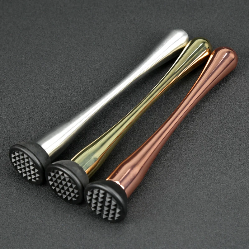 Stainless Steel Cocktail Muddler Mashes Fruits, Herbs and Spices for Cocktails Bar Tools Bar Kitchen Accessories