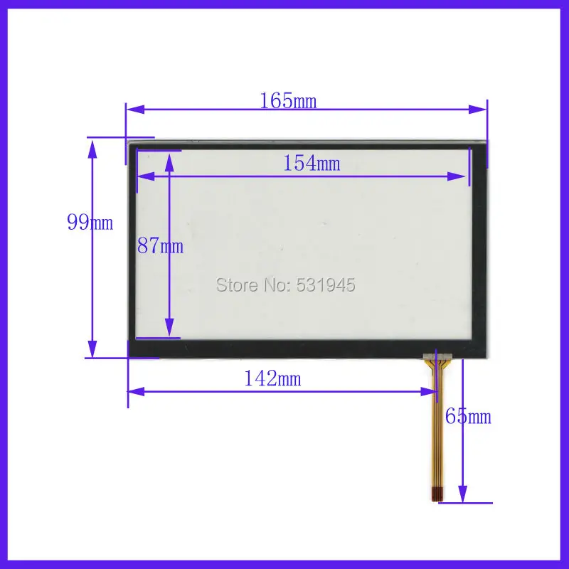 ZhiYuSun 7 Inch new good Touch Screen welding 165mm*99mm  for GPS CARS 165*99 for bables for AT070TN90  currency  TOUCH PANELA