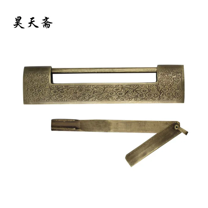 [Haotian vegetarian] antique copper lock / Ming and Qing antique furniture, brass fittings HTH-004