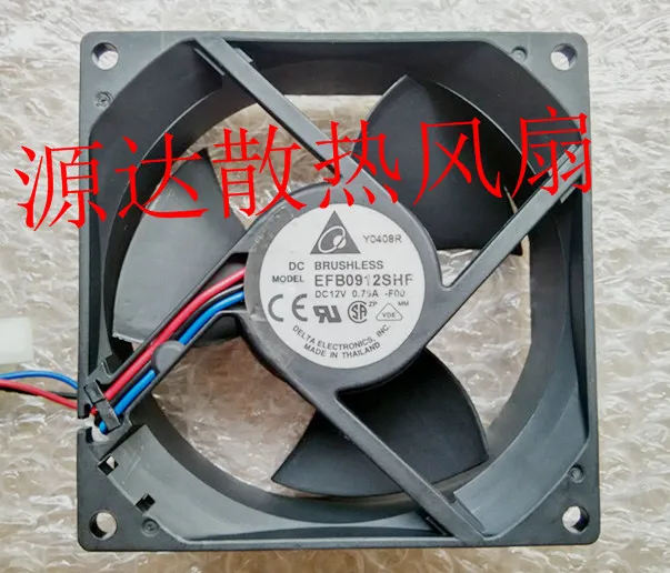 

Delta Electronics EFB0912SHF F00 DC 12V 0.75A 92x92x32mm 3-wire Server Cooling Fan