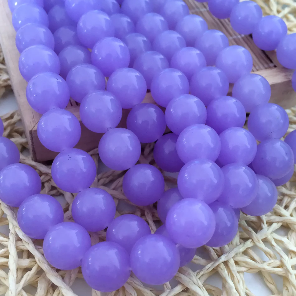 Lovely purple round chalcedony jades stone 6mm beautiful violet alexandrite loose beads hot sale jewelry making 15 inches MY4319