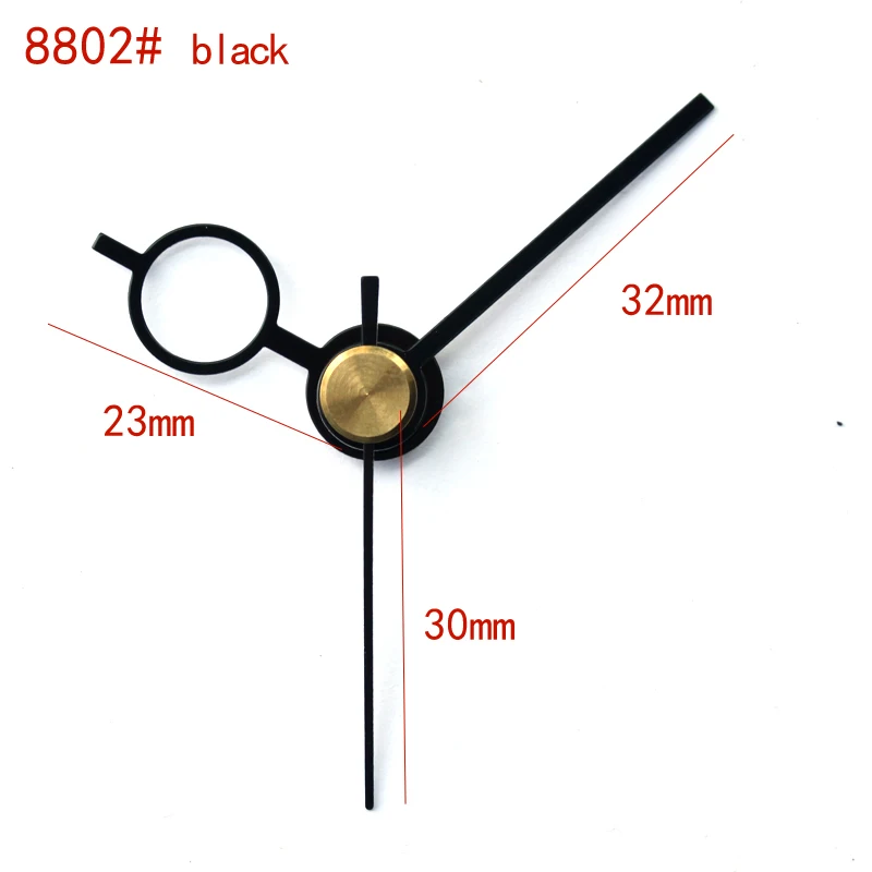 S Shaft Short Clock Hands 8802#black (just hands) Metal Aluminum DIY Hands Quartz Clock Accessory High quality DIY Clock kits