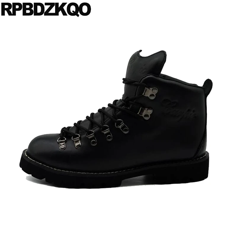 2024 Waterproof Fall Genuine Leather Big Plus Size 12 13 14 46 47 48 Ankle Retro Combat Boots High Top Quality Men Shoes Lace Up