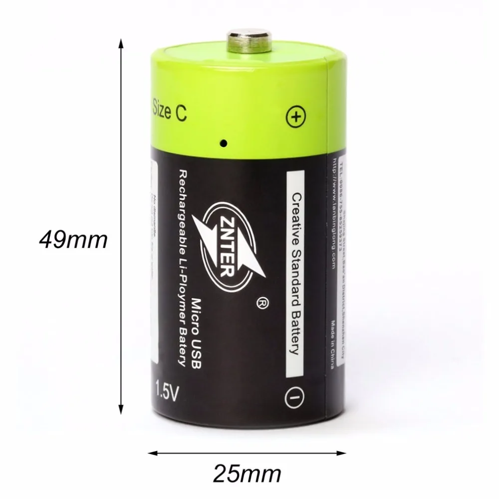 ZNTER 1.5V 3000mAh USB rechargeable battery suitable for medical equipment C-type rechargeable lithium battery