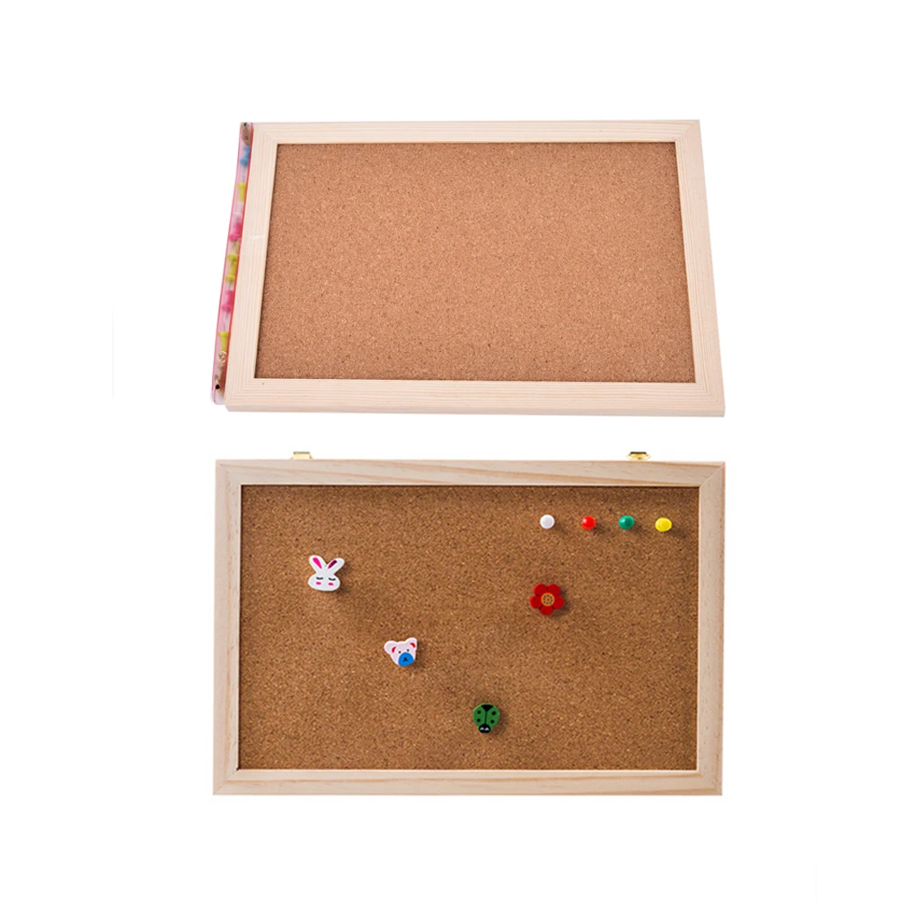 NNRTS New Creative practical Poto Cork Board Wood Framed Message Notice Pin Boards For Home Accessories School Office Supplies