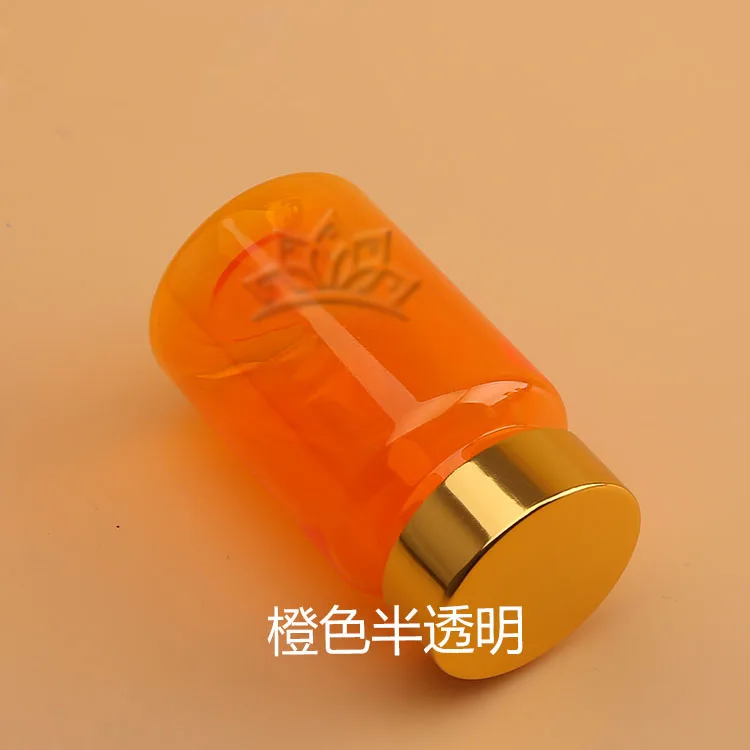 (100pcs/lot) 100ml Orange 100ml Black PET Powder/Pills Bottles Metal Silver Cap,Capsules Bottles, Medicine Plastic Bottles