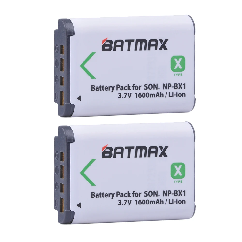 

Batmax 2Pc NP-BX1 NP BX1 Camera Battery for SONY DSC RX1 RX100 RX100iii M3 M2 RX1R HX300 HX400 HX50 HX60 GWP88 PJ240E AS15 WX350