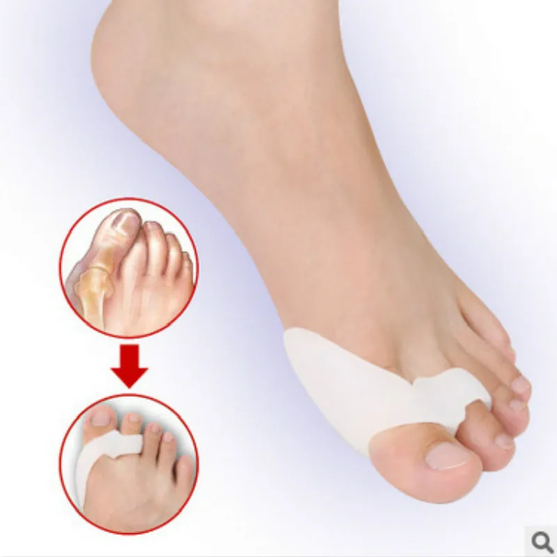 2/4 Pairs Silicone Toe Seperator Bunion Corrector Bone Big Toe Protector Hallux Valgus Straightener Toe Spreader Pedicure tool