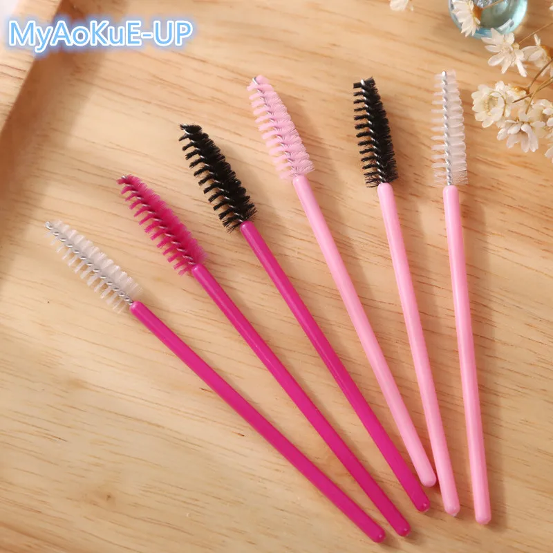 50 pcs/lot Nylon Material Disposable Brushes For Eyelash Extension Eyelashes Mascara Wands Applicator Makeup Tools