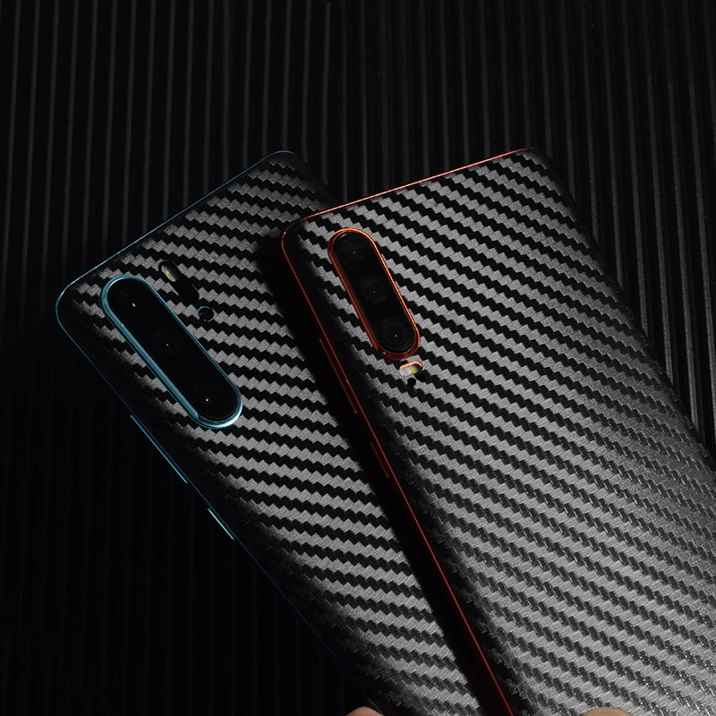 3D Carbon Fiber Skins Film Wrap Skin Phone Back Paste Sticker For HUAWEI P30 Pro P20 Lite Mate 20X 20 Pro HONOR 8X 9 10 Lite V10