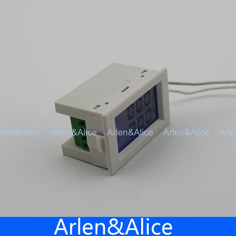 Dual LCD display DC Voltage and current meter  voltmeter ammeter range DC 0-199.9V 0-10A Blue backlight