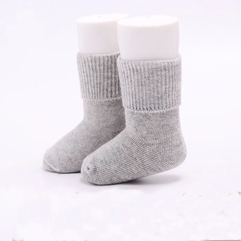 6 Pairs Baby Socks Spring & Autumn  Cotton Flanging Non-Slip Socks For Children 0- 6 Year Boys Socks Girls Socks