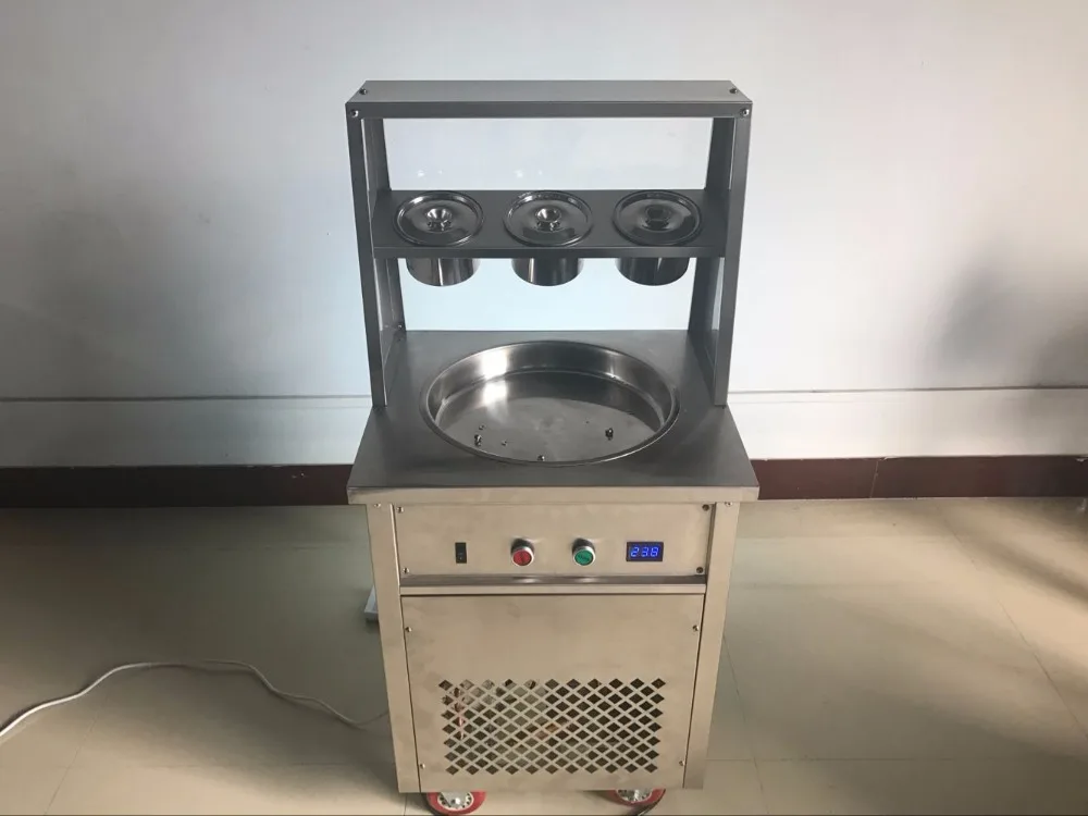 Frigideira de gelo frito redonda única