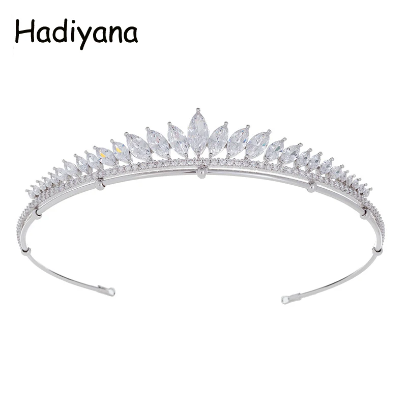 

Hadiyana New Arrival Women Exquisite Crowns Tiara With High Quality Zirconia Wedding Jewelry Hair Accessories Crown HG6083