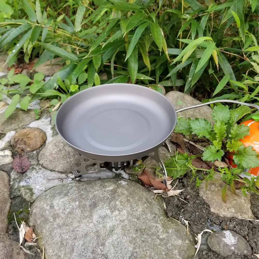 TOAKS Titanium Plate Frying Pan For Outdoor Cooking Camping Backpacking Picnic Titanium Plate19mm 2.1oz 61g T-18