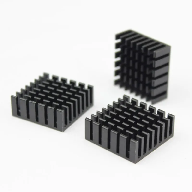 Gdstime 12pcs 20x20x10mm Aluminum Heatsink Black 2cm Small Heat Sink 20mm x 10mm LED Power IC Transistor GDT-006