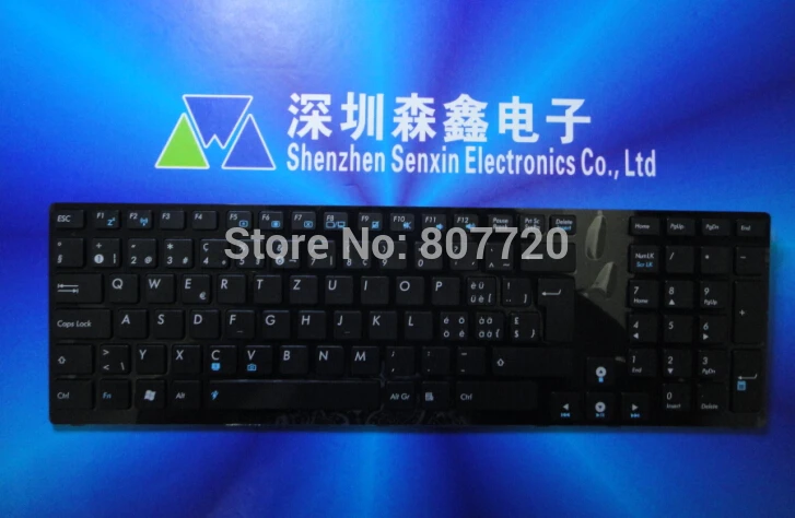 100% brand new original Swiss    keyboard for ASUS K93SV K93 K93SM K95VB K95VJ K95VM X93SM X93SV black free shipping