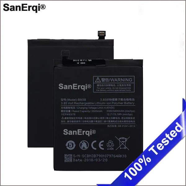 

SanErqi 10pcs Battery BM3B For Xiaomi MIX2 Replacement Battery 3300mAh High Capacity Phone Battery