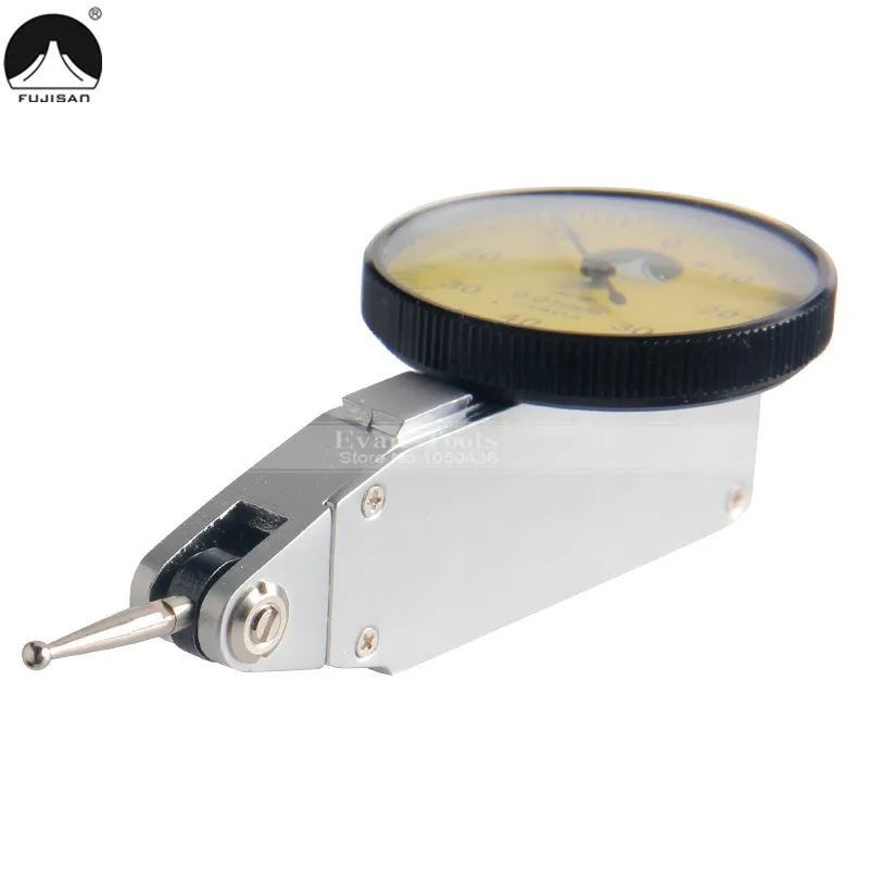 FUJISAN 2 IN 1 Dial Indicator 0-0.8mm/0.01mm Shockproof 7 Jewels With Mini Universal Flexible Magnetic Base Dial Test Indicator
