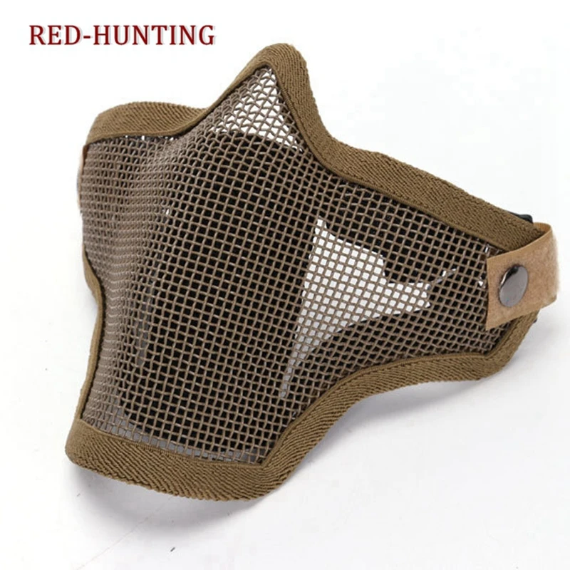 1Pcs High Quality Protective Accessories Protective Male Men Airsoft War Game Half Face Guard Mesh Mask Protector