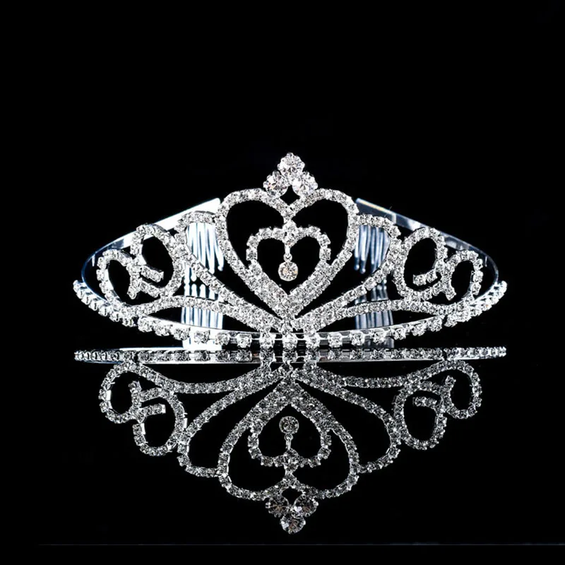 Rhinestone Beauty Princess Crown Tiaras and Crowns Queen Kids Birthday Hair Jewelry Prom Bridal Wedding Hair Accessories