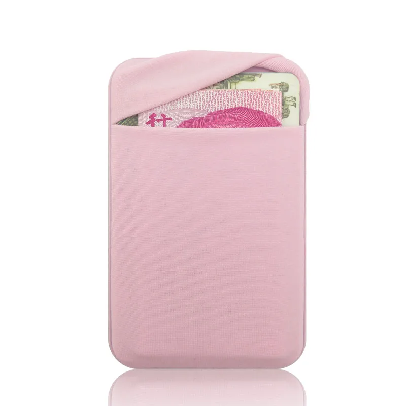 Elastic Stretch Lycra Adhesive Mobile Phone Wallet Case Credit ID Card Holder Pocket Stick On 3M Adhesive Pocket Purse Pouch